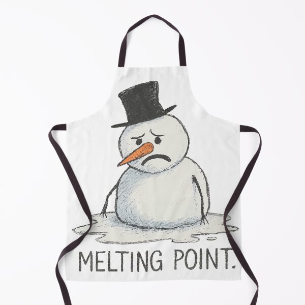 Item preview, Melting Point – Sad Funny Snowman Sticker designed and sold by BambaKchula.