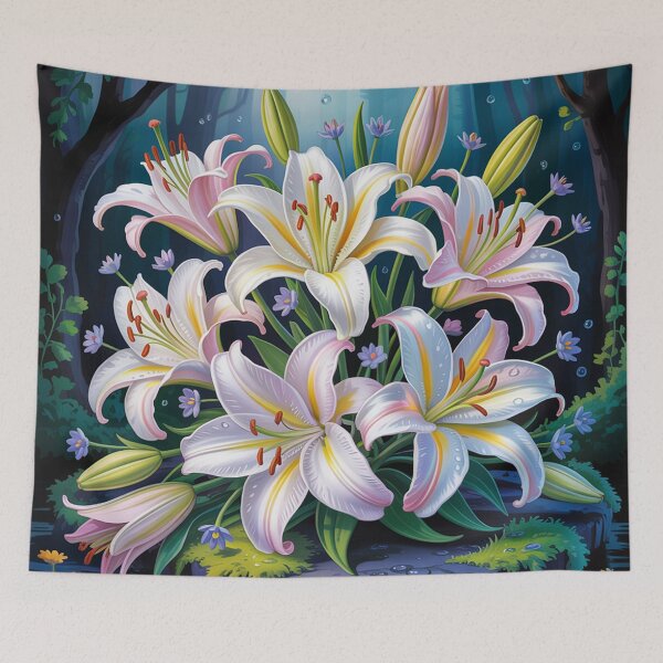 Item preview, А bouquet of pristine white lilies. designed and sold by Lilashakti ⭐️ ⭐️ ⭐️ ⭐️ ⭐️.