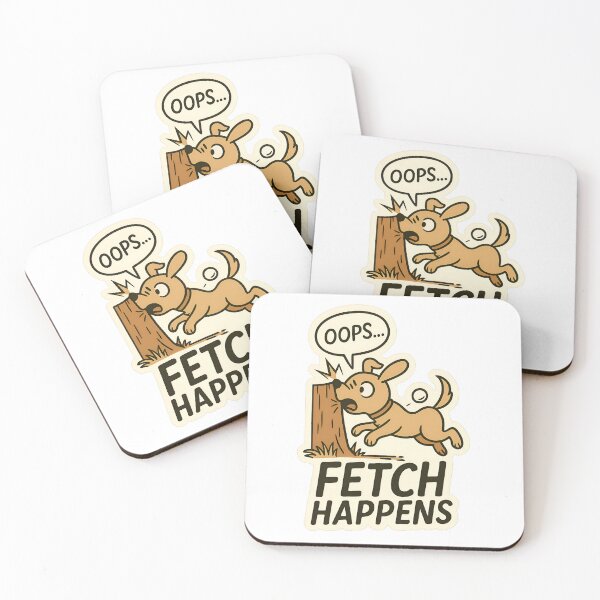 Item preview, Oops... Fetch Happens – Comic Dog Sticker designed and sold by ֍ NishlaArts ֍.