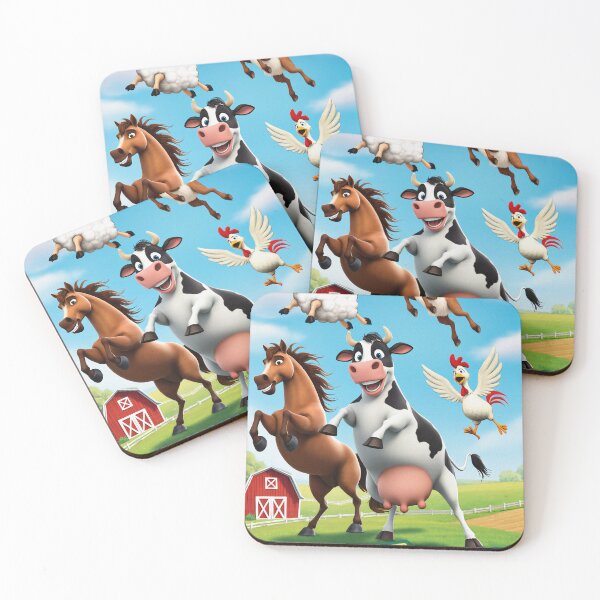 Item preview, Let's farm cartoon poster designed and sold by Vintage Designs +.