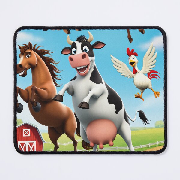 Item preview, Let's farm cartoon poster designed and sold by Vintage Designs +.