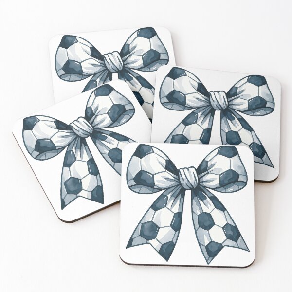 Item preview, Soccer Ball Patterned Bow with Athletic Monochrome Style designed and sold by ArtfulWeave.