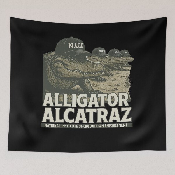 Item preview, Alligator Alcatraz - Florida Everglades Parody Design designed and sold by chung2525.