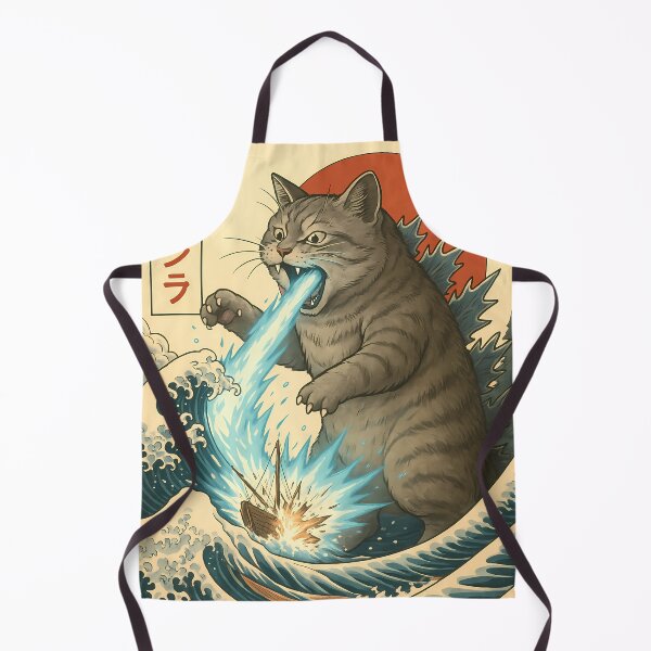 Item preview, Catzilla Japanese Art Tokyo Cat Boat Funny  designed and sold by SickersFun.