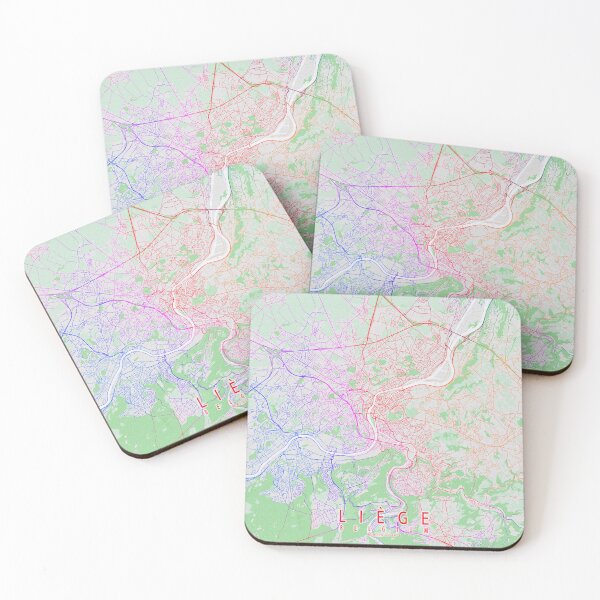 Item preview, Liege City Map of Wallonia, Belgium  - Colorful designed and sold by deMAP.
