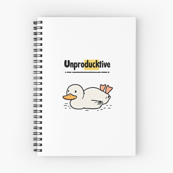 Item preview, Funny "Unproducktive" Pun Cute Lazy Duck Design designed and sold by Colorful-Garden.