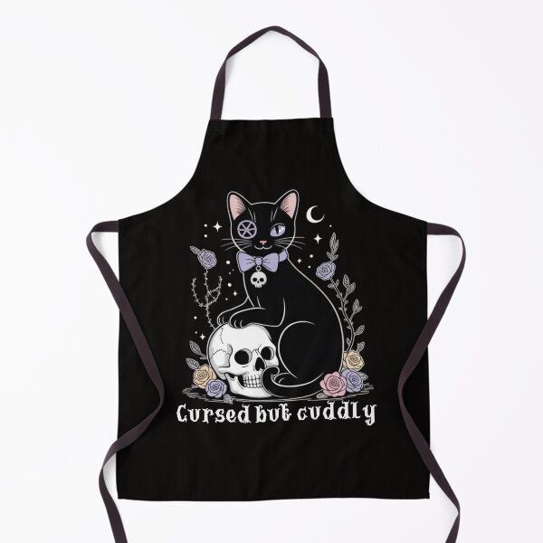 Item preview, Cursed But Cuddly Gothic Black Cat Occult Cute Aesthetic Shirt for Girls designed and sold by DigitalArtByNow.