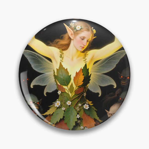 Item preview, Chained magical Fairy Fey Folk art designed and sold by Vintage Designs +.