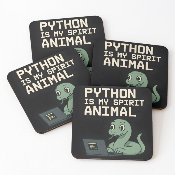 Item preview, Python Is My Spirit Animal – Cute Coding Snake Meme designed and sold by Thread Respawn.