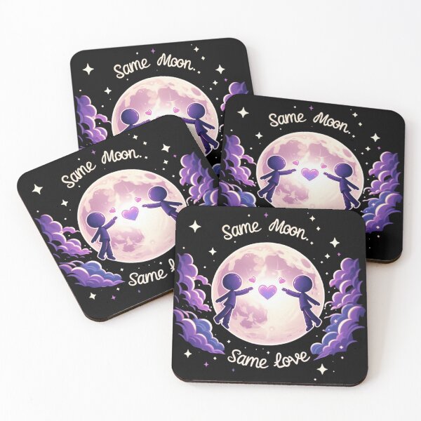 Item preview, Same Moon Same Love – Celestial Sticker designed and sold by Dooodloo.
