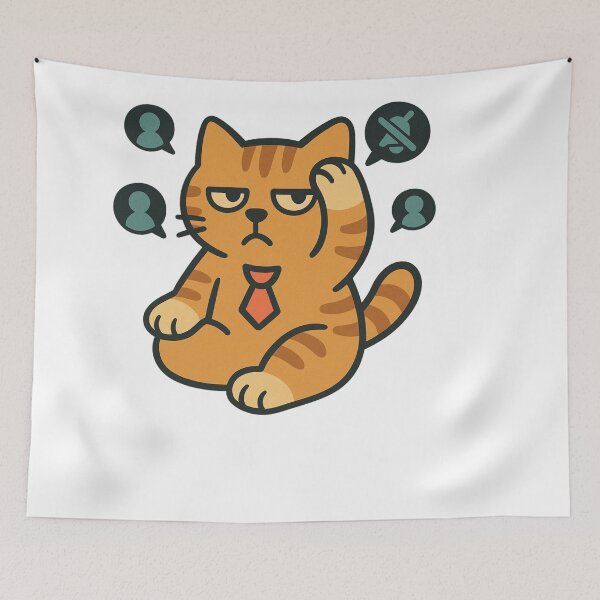 Item preview, Selective Perception Cat – Funny Sarcastic Orange Tabby Illustration designed and sold by bimumonji.