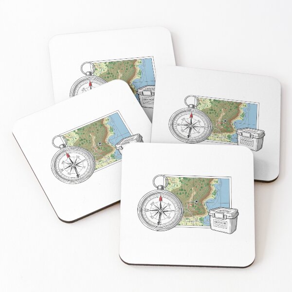Item preview, Geocache, compass and map designed and sold by Aurora Design.