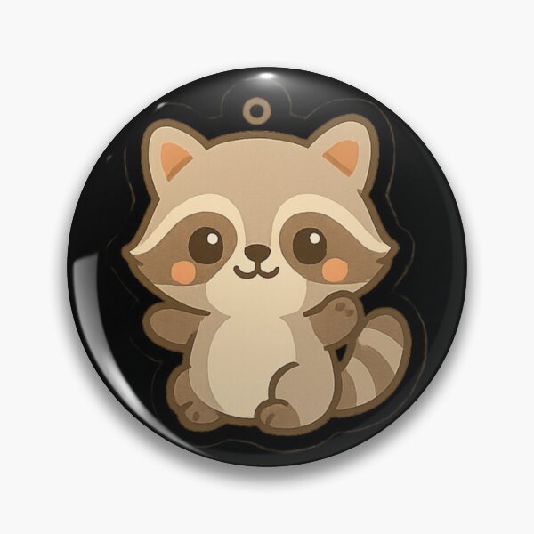 Item preview, Kawaii keychain Cute raccoon designed and sold by DamioPolArt.