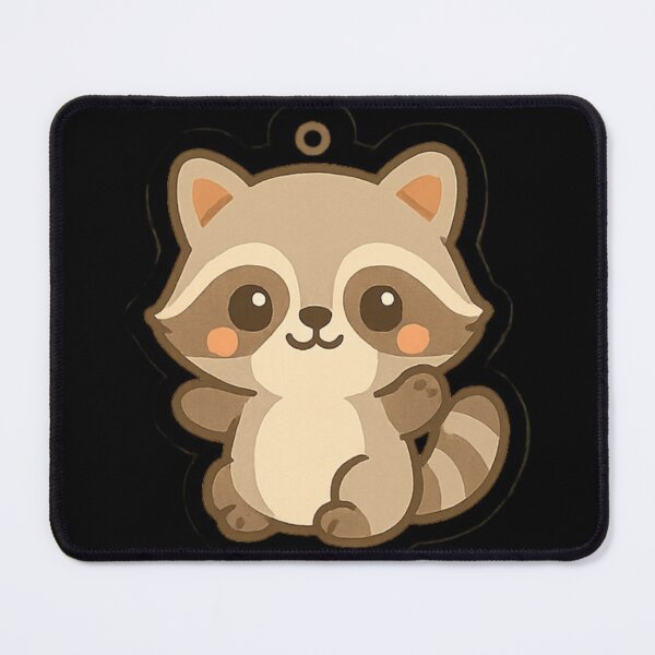 Item preview, Kawaii keychain Cute raccoon designed and sold by DamioPolArt.