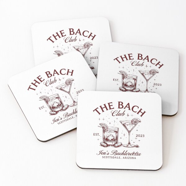 Item preview, "The Bach Club" Vintage Bachelorette Party Cocktail Logo designed and sold by Colorful-Garden.