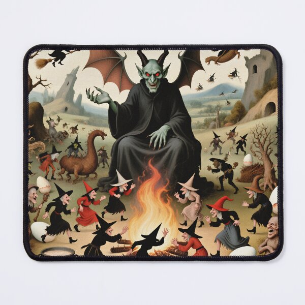 Item preview, The Witches Sabbath spooky painting art designed and sold by Vintage Designs +.