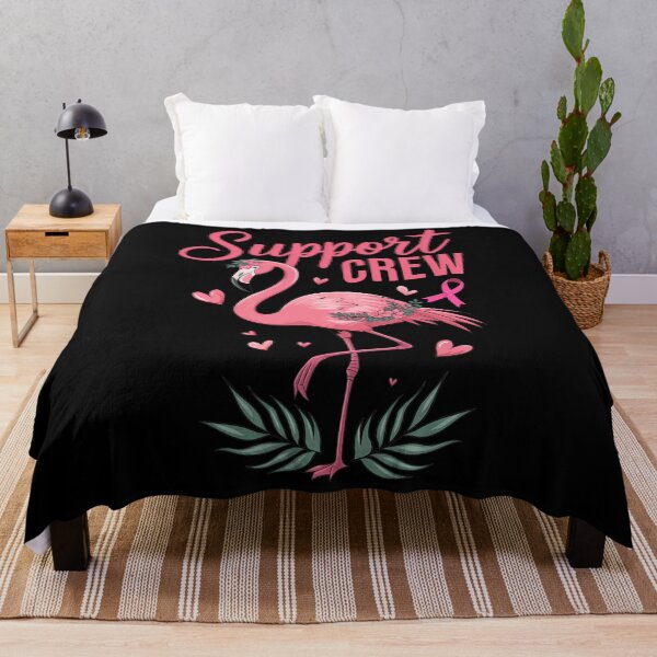 Item preview, Warrior Support Crew Flamingo Breast Cancer Awareness designed and sold by brynatshop.