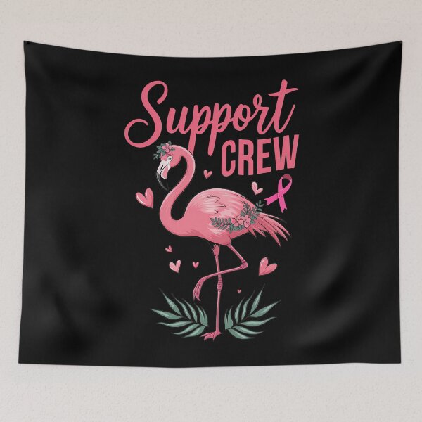 Item preview, Warrior Support Crew Flamingo Breast Cancer Awareness designed and sold by brynatshop.