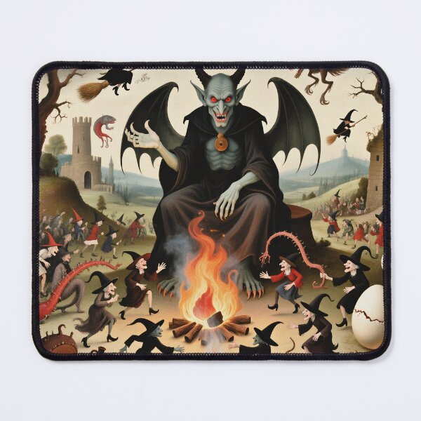 Item preview, The Witches Sabbath spooky painting art designed and sold by Vintage Designs +.