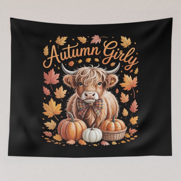Item preview, Cute Highland Cow Fall Autumn Girly Thanksgiving designed and sold by brynatshop.