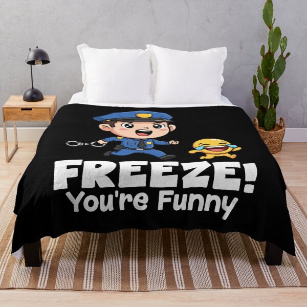 Item preview, FREEZE YOU'RE FUNNY - POLICE OFFICER designed and sold by KEF Custom.