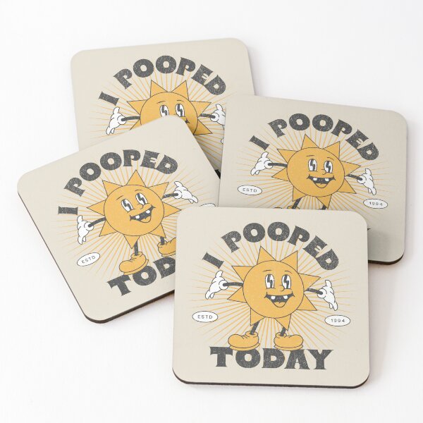 Item preview, I Pooped Today – Vintage Sun Face (Estd 1994) designed and sold by dudelinart.