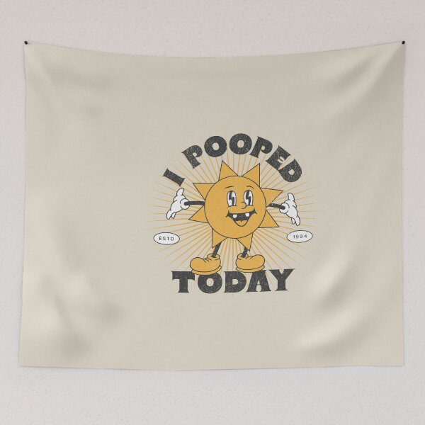 Item preview, I Pooped Today – Vintage Sun Face (Estd 1994) designed and sold by dudelinart.