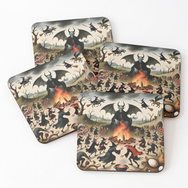 Item preview,  The Witches Sabbath spooky painting art designed and sold by Vintage Designs +.