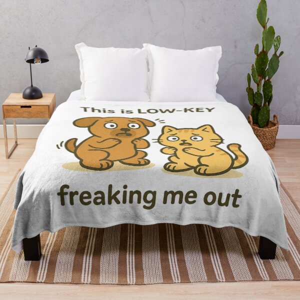 Item preview, Low Key Freaking Out (Dog & Cat Edition) designed and sold by Felt & Spoken.