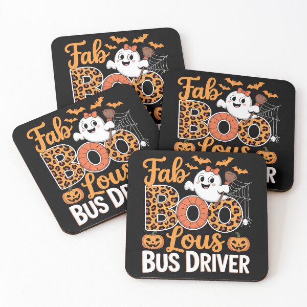 Item preview, Faboolous Bus Driver Happy Halloween Pumpkin Cute Ghost designed and sold by brynatshop.