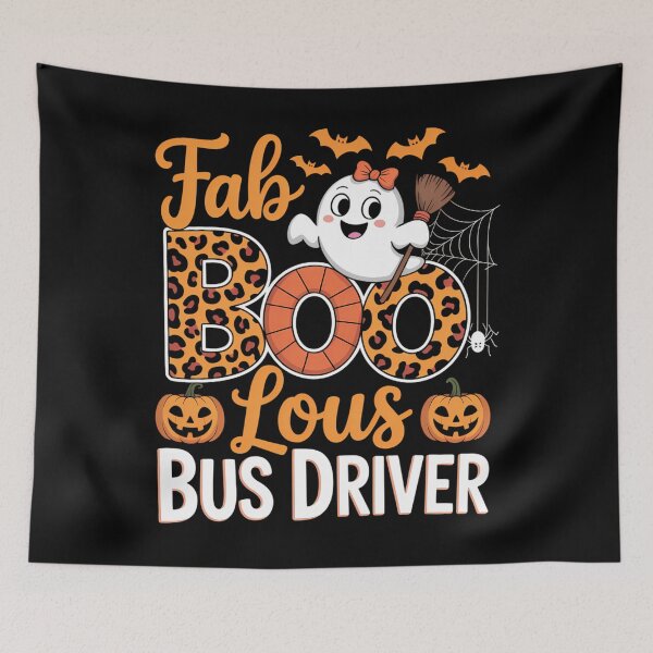 Item preview, Faboolous Bus Driver Happy Halloween Pumpkin Cute Ghost designed and sold by brynatshop.