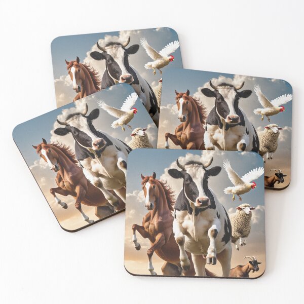 Item preview, Copy of Let's farm dynamic farm animals poster designed and sold by Vintage Designs +.