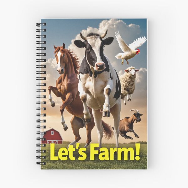Item preview, Copy of Let's farm dynamic farm animals poster designed and sold by Vintage Designs +.