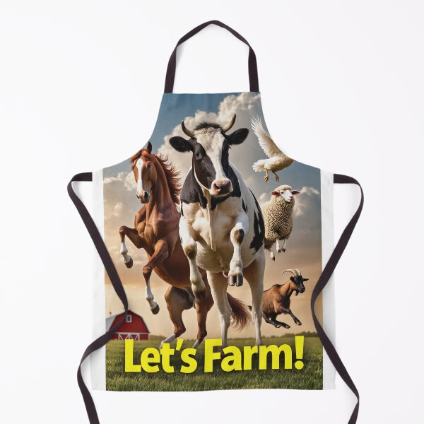 Item preview, Copy of Let's farm dynamic farm animals poster designed and sold by Vintage Designs +.