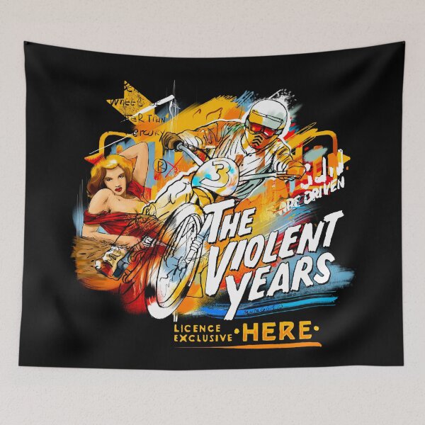 Item preview, The Violent Years – Retro Motorcycle & B-Movie Art designed and sold by Matalobos /  Retro Art & Classic Machines.