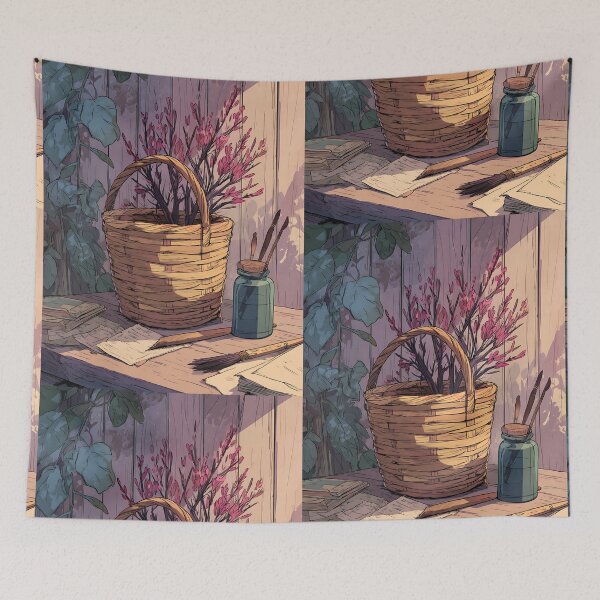 Item preview, Cozy Cottagecore Basket Weaving designed and sold by bapupa.