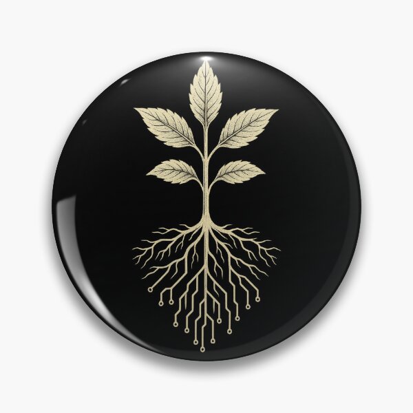 Item preview, Root Circuit – Cybernetic Plant Roots Sci-Fi Botanical Tech Art designed and sold by Domci.