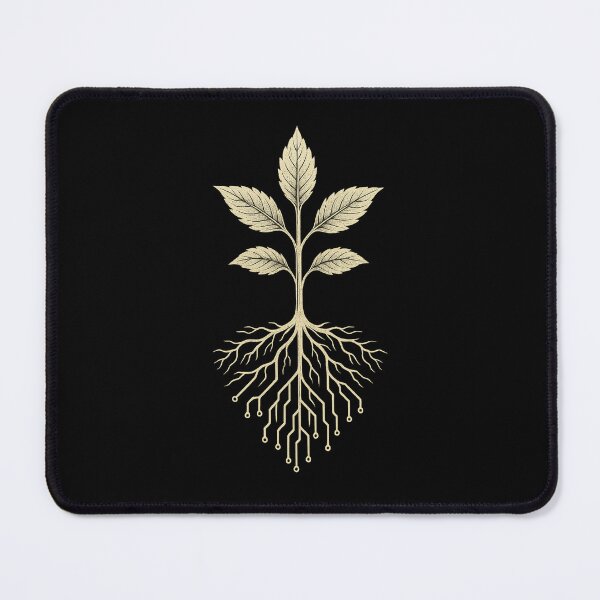 Item preview, Root Circuit – Cybernetic Plant Roots Sci-Fi Botanical Tech Art designed and sold by Domci.