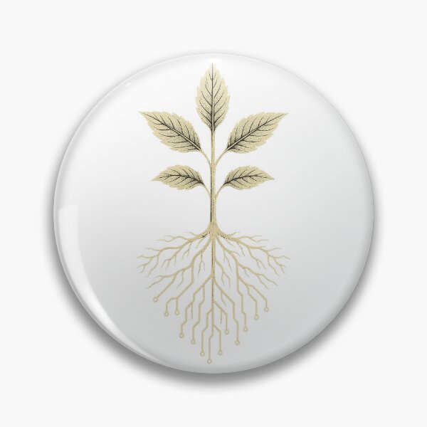 Item preview, Root Circuit – Tech-Organic Plant Roots Cyber Nature Illustration designed and sold by Domci.