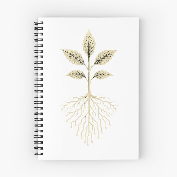 Item preview, Root Circuit – Tech-Organic Plant Roots Cyber Nature Illustration designed and sold by Domci.