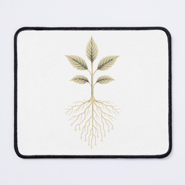 Item preview, Root Circuit – Tech-Organic Plant Roots Cyber Nature Illustration designed and sold by Domci.