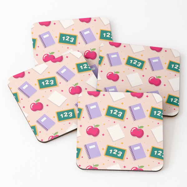 Item preview, Back to School Pattern with Apples, Chalkboards & Notebooks – Cute Classroom Stationery Design designed and sold by FestivityFinds.