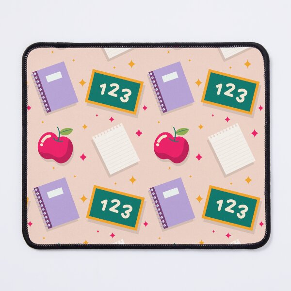 Item preview, Back to School Pattern with Apples, Chalkboards & Notebooks – Cute Classroom Stationery Design designed and sold by FestivityFinds.
