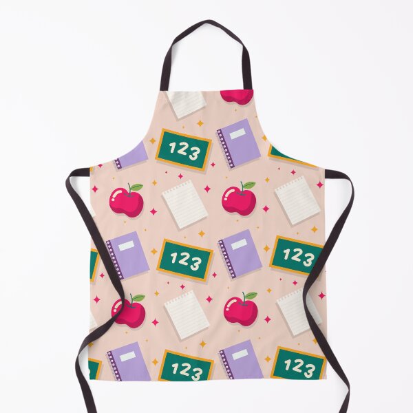 Item preview, Back to School Pattern with Apples, Chalkboards & Notebooks – Cute Classroom Stationery Design designed and sold by FestivityFinds.