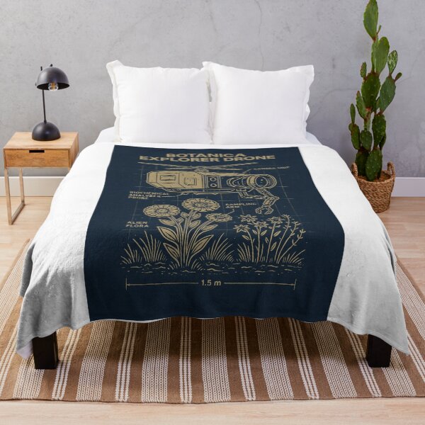 Item preview, Botanica Explorer Drone – Sci-Fi Botanical Drone Blueprint Tech Art designed and sold by Domci.