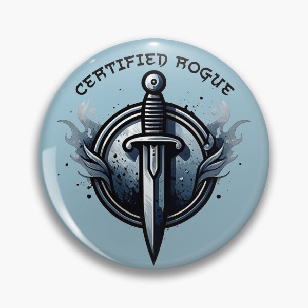 Item preview, Certified Rogue - DnD Class Logo Emblem designed and sold by Raes-Runaways.
