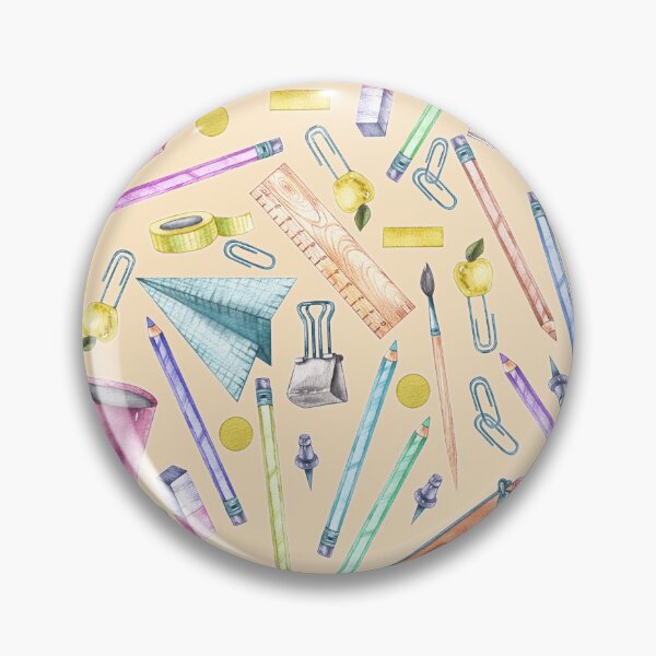 Item preview, Whimsical Watercolor School Supplies Desk Mat – Paper Airplane & Stationery Pattern designed and sold by FestivityFinds.