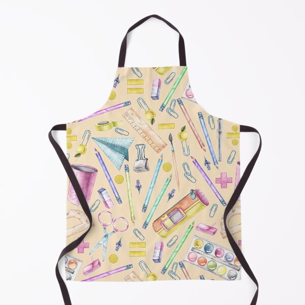 Item preview, Whimsical Watercolor School Supplies Desk Mat – Paper Airplane & Stationery Pattern designed and sold by FestivityFinds.