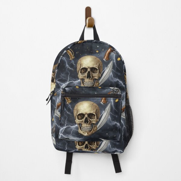 Item preview, Pirates Skulls and Crossed Weapons Pattern designed and sold by Wild-way Art.