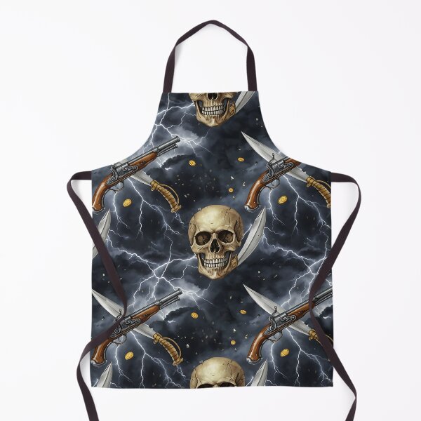 Item preview, Pirates Skulls and Crossed Weapons Pattern designed and sold by Wild-way Art.